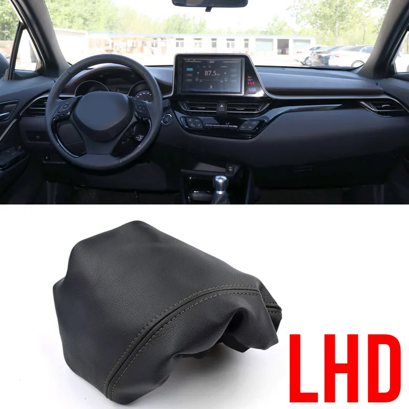 LHD black Vtear для Toyota CHR C-HR подлокотник коробка крышка Центральная ручная коробка крышка защитная подушка крышка внутренние модифицированные аксессуары - Название цвета: LHD black
