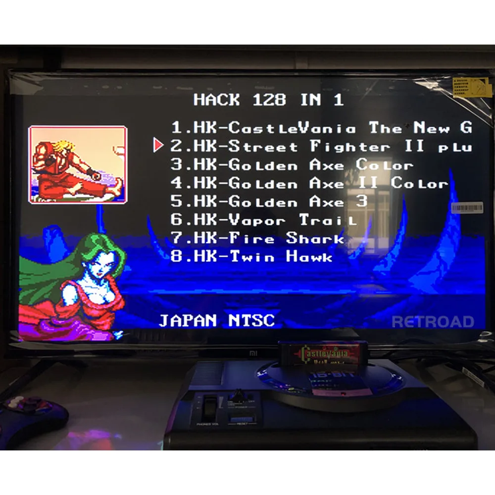 Непревзойденная версия взлома Super 128IN1Classic Коллекция игр Sega включает Castlevania Golden Axe
