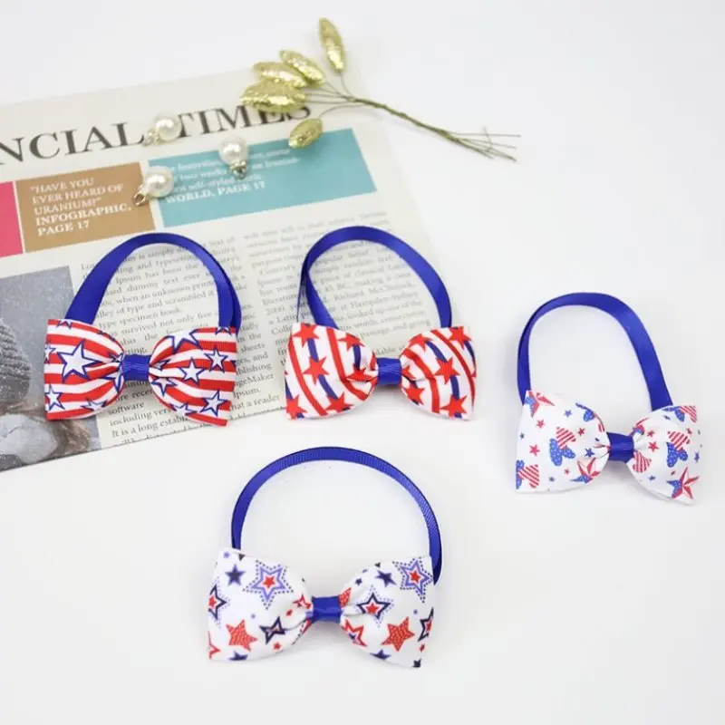 

Portable Dog Ties Pet Bowties Independence Day Pet Supplies Grooming Products