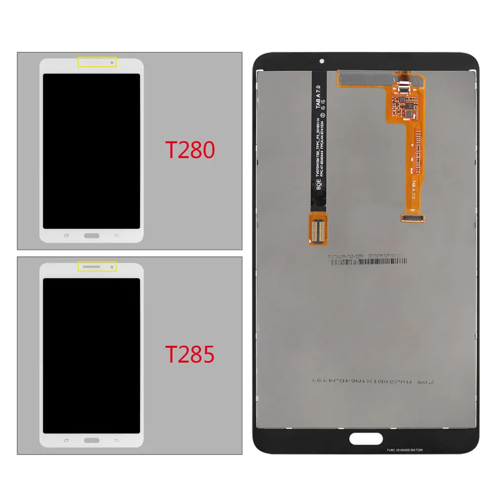 ЖК дисплей SM T280 для Samsung Galaxy Tab A 7 0 диагональ экрана 2016 дюйма|ЖК-экраны и панели