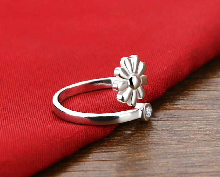 Женское кольцо из серебра 925 пробы с цветком хризантемы | Украшения и аксессуары