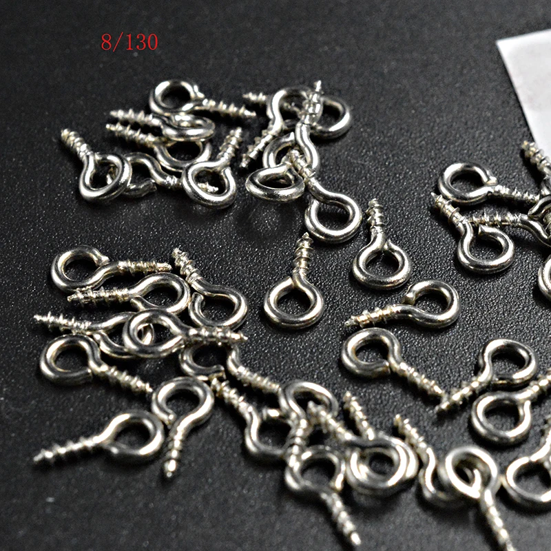 FLTMRH 65 шт. 8 мм золотой серебристый оттенок винтовая оправа верхнее отверстие