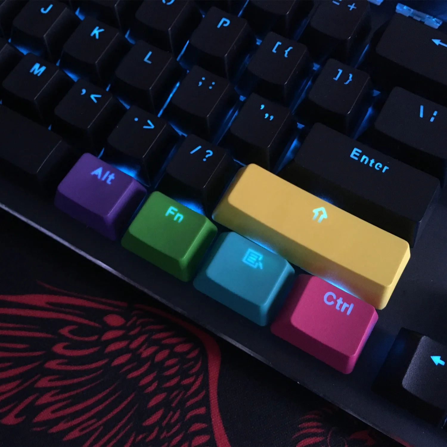 PBT Keycaps Doubleshot CMYK Keyset OEM профиль для Cherry/Kailh/Outemu/ Gateron MX переключатели Механическая