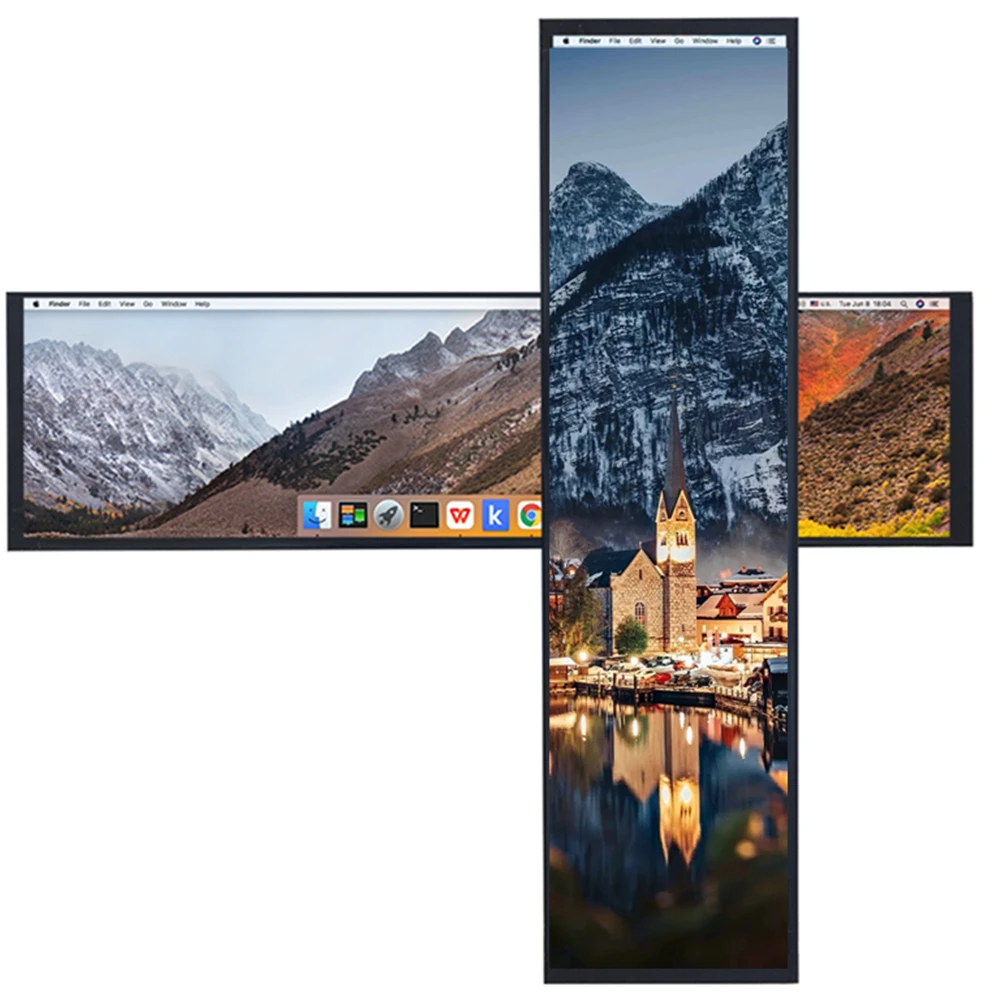 8 дюймовый 480x192 0 IPS-полоса дисплей USB mini HDMI LCD HD второй экран Aida64 монитор для