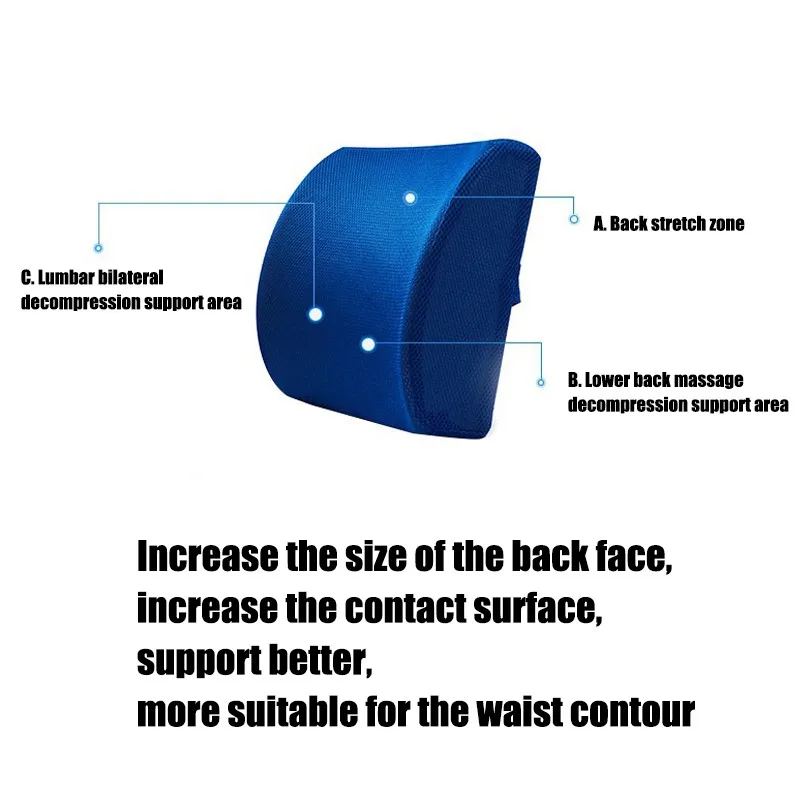 Офисная эргономичная Удобная ортопедическая поясничная опорная Подушка с