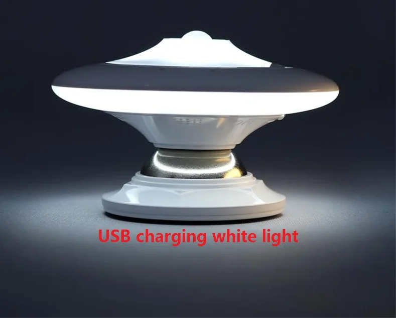 USB charging white Креативный 360C тело чувство Ночной свет модный Рождественский usb подарок датчик движения ночник usb гаджеты легкие гаджеты cool - Цвет: USB charging white