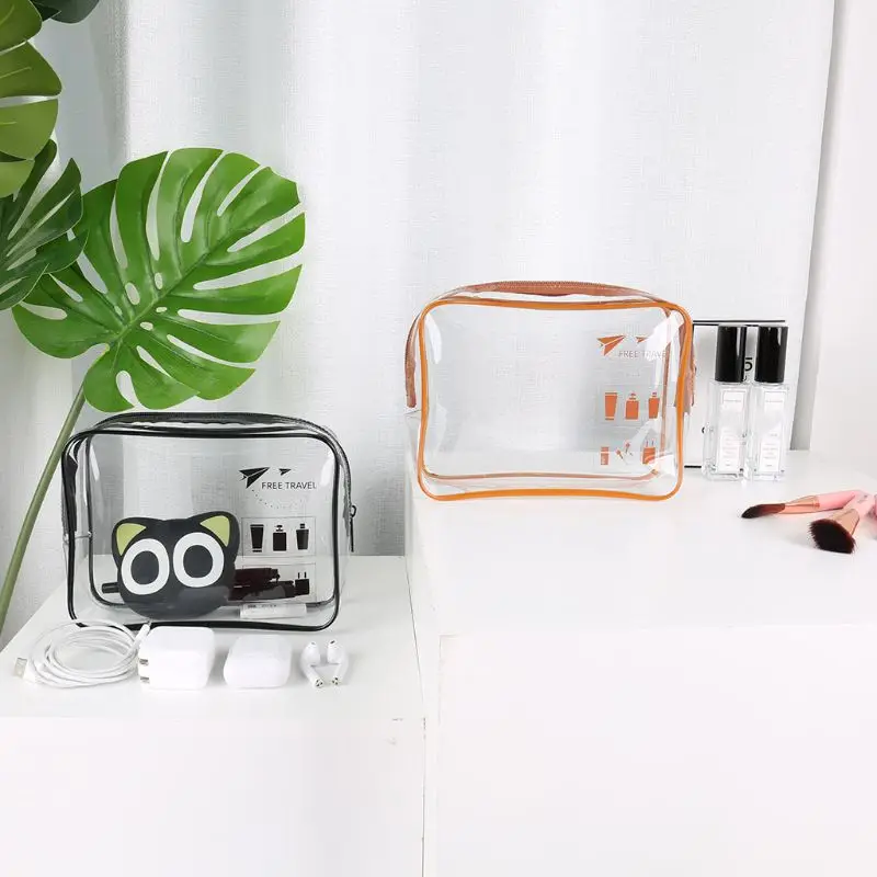 

50LD Transparent Travel Cosmetic Bag Makeup Case Pouch Toiletry Toiletry Organizer