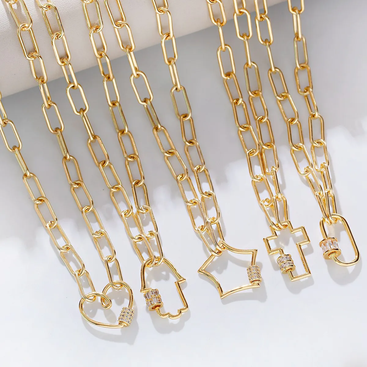 Женское толстое ожерелье с кубинским крестом Роскошный кулон в стиле панк