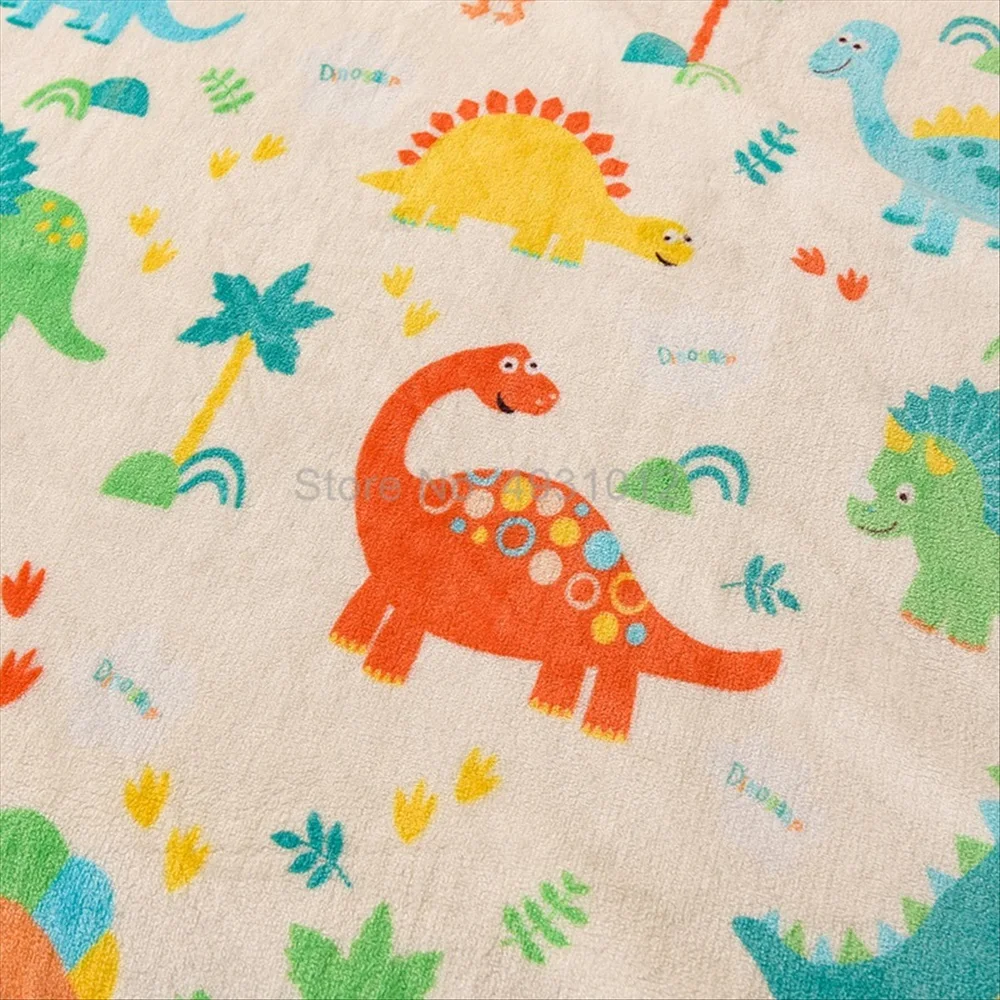 Dinosaurio de dibujos animados manta ni&ntilde;os ni&ntilde;o Animal ancestral de franela manta de lana para sof&aacute; dormitorio habitaci&oacute;n (sin funda de almohada)-3