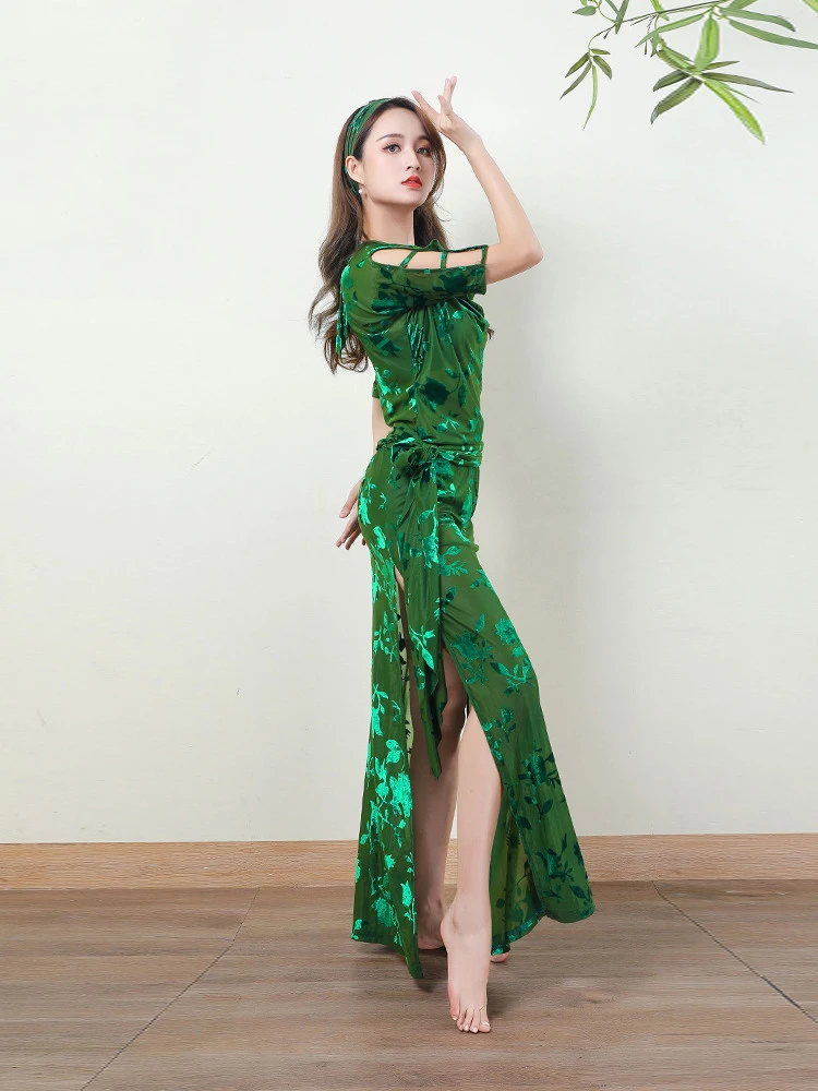 Костюм для танца живота платок + пояс халат комплект из 3 предметов женский