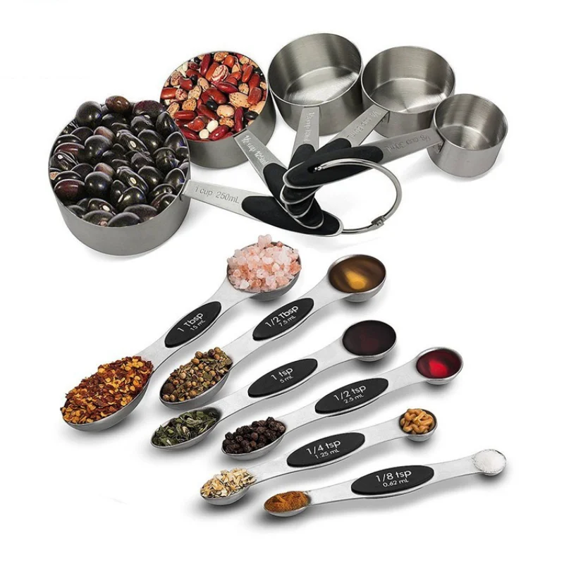 

6/7/8/11 Kitchen Magnetic Measuring Spoons Caddy Spoon Coffee Sugar Spoon Cake Baking Flour Measuring Cup Kitchen Measuring Tool