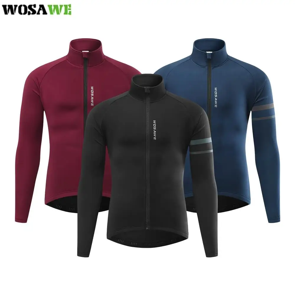 Зимняя велосипедная куртка WOSAWE с цветными светоотражающими полосками Мужская