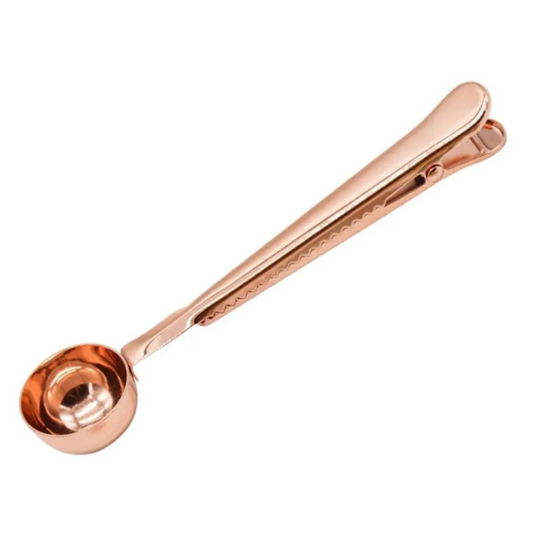 

1 * Coffee Measuring Scoops 17.4*3.7cm Stainless Steel Coffee Scoop Clip Coffee Tea Measuring Spoon Cup Kitchen Accessories