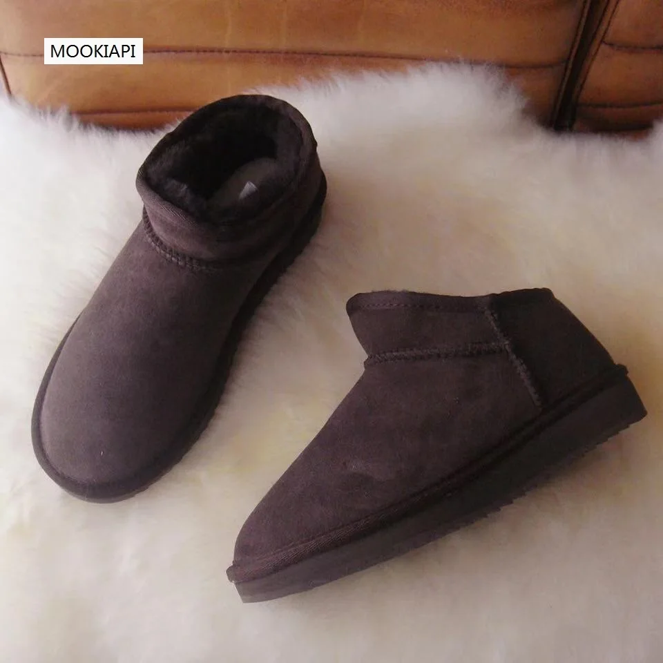 The latest high-quality women's shoes in Europe 2019 real sheepskin 100% natural wool free delivery short boots | Обувь