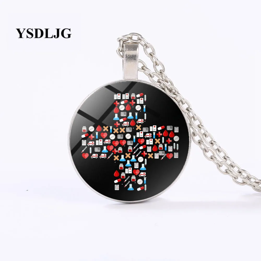 Фото YSDLJG ожерелье с перекрестным символом первой помощи медицинский подарок