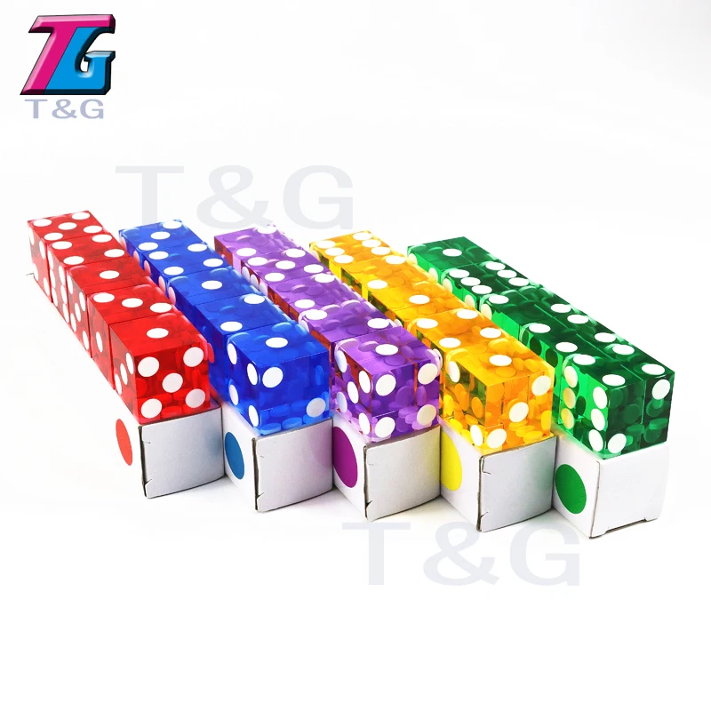 Высококачественные акриловые прозрачные игральные кости 19 мм шестисторонние D6