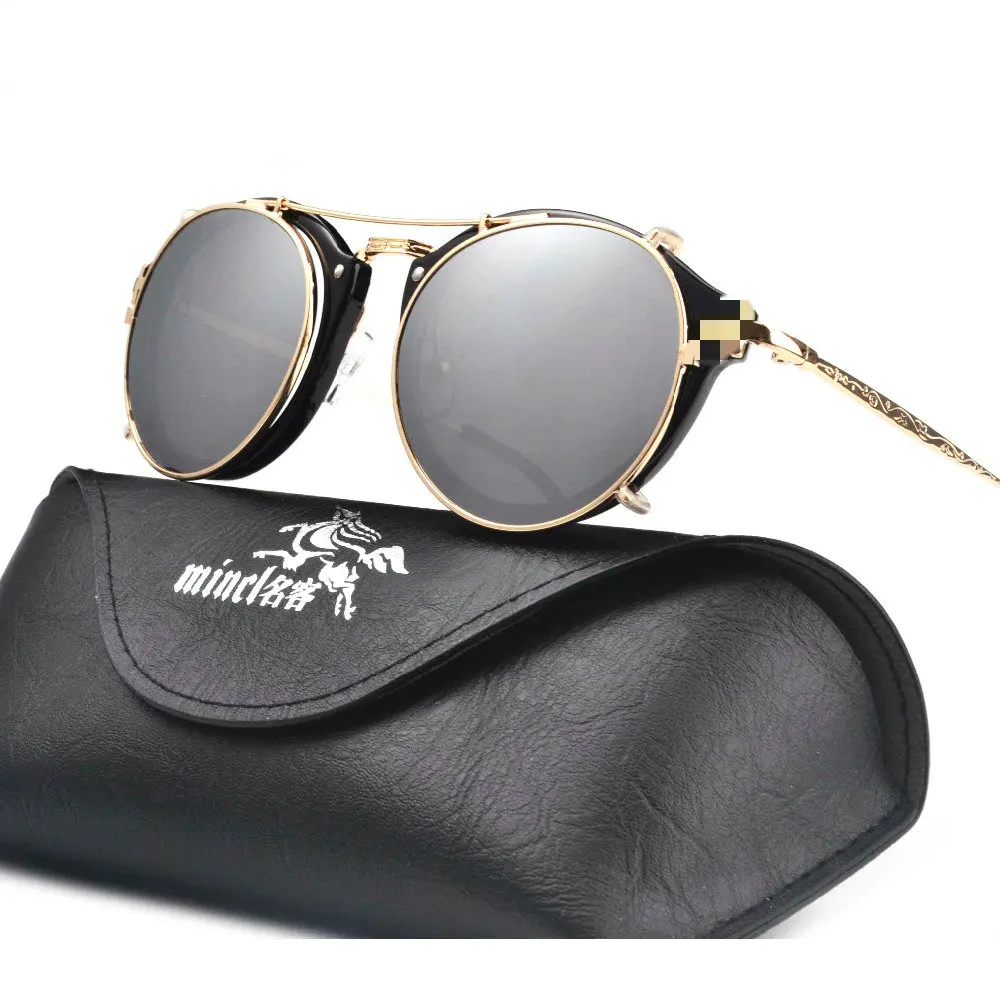 Мужские солнцезащитные очки для близорукости MINCL вождения с клипсой двойного