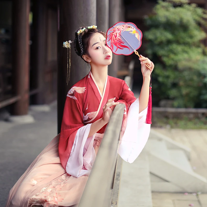 Популярный красный женский костюм ханьфу для косплея Женский рыцарский