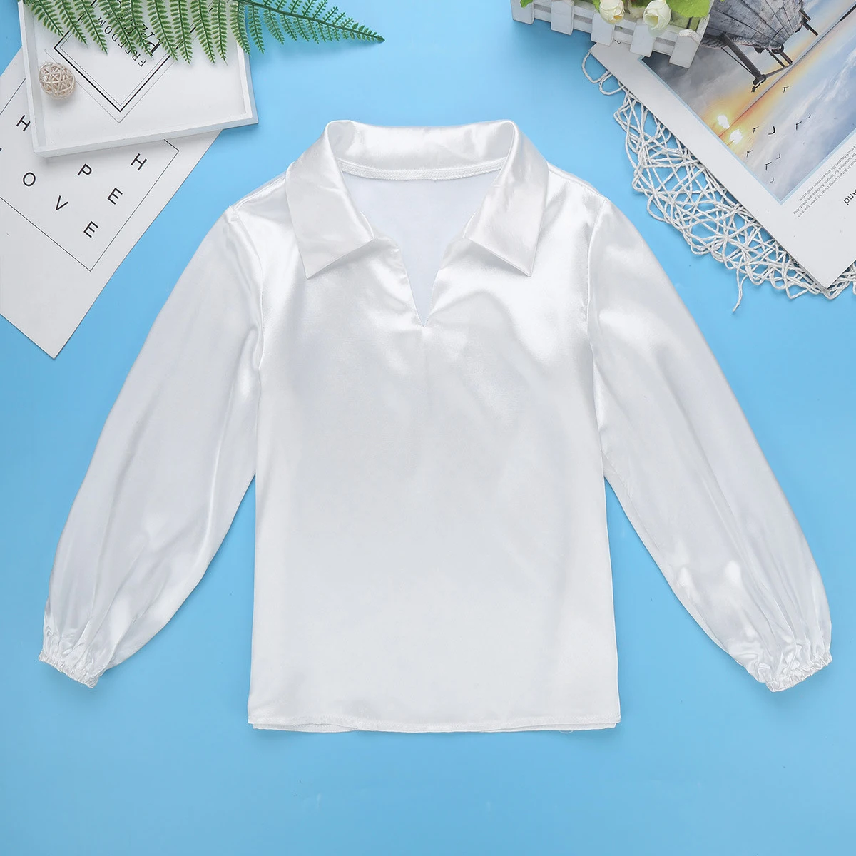 Черно белые детские танцевальные рубашка конкурсное выступление Бальные