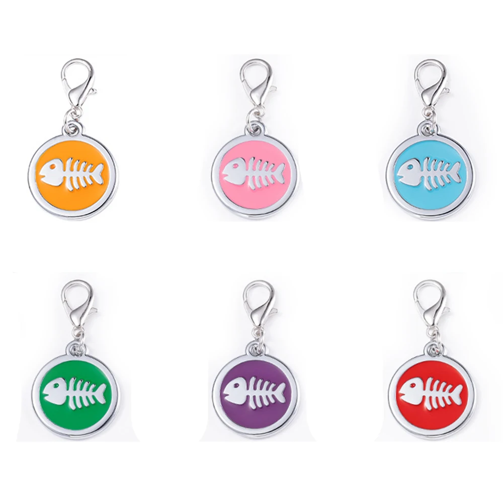 

1pc Personalized Cat ID Tag Free Engraving For Kitten Collar Pet Charm Name Pendant Necklace Accessory