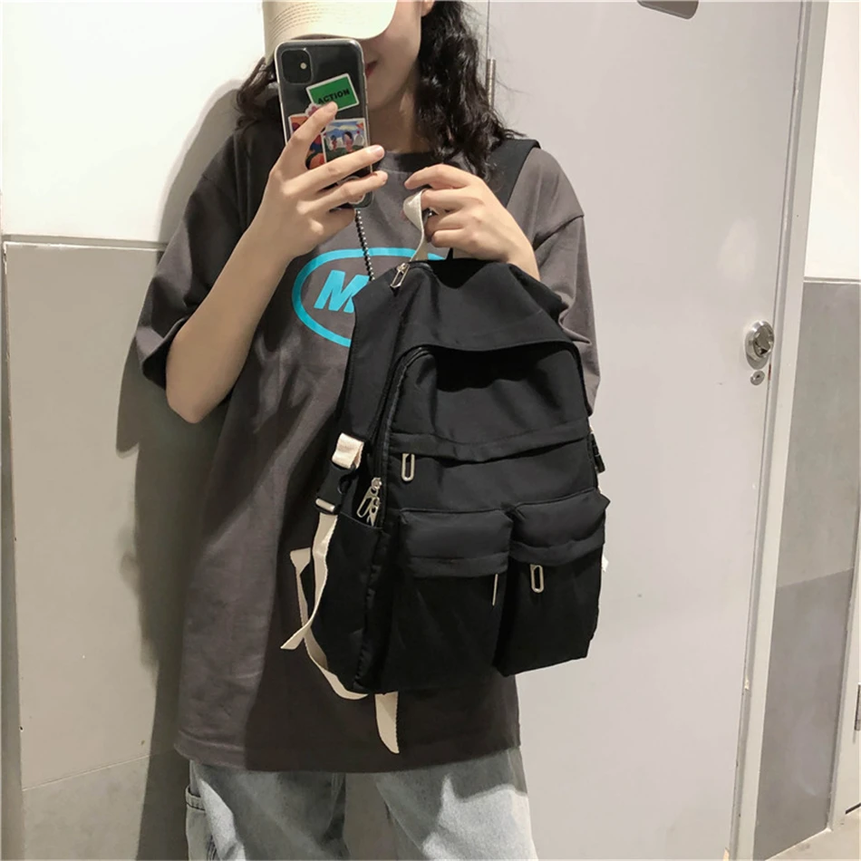 Нейлоновые рюкзаки в студенческом стиле женские водонепроницаемые