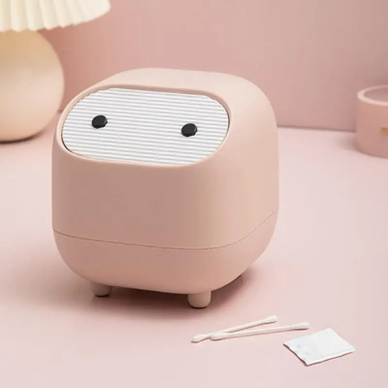 

Mini Trash Can Household Daily Necessities Lovely Cartoon Furniture Bedroom Storage Basket Trash Can Double-Layer Press Type
