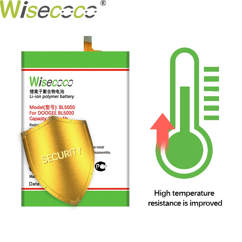 WISECOCO 6600 мАч BL5000 батарея Для Doogee BL5000 мобильный телефон новейшее производство высокое качество батарея+ номер отслеживания