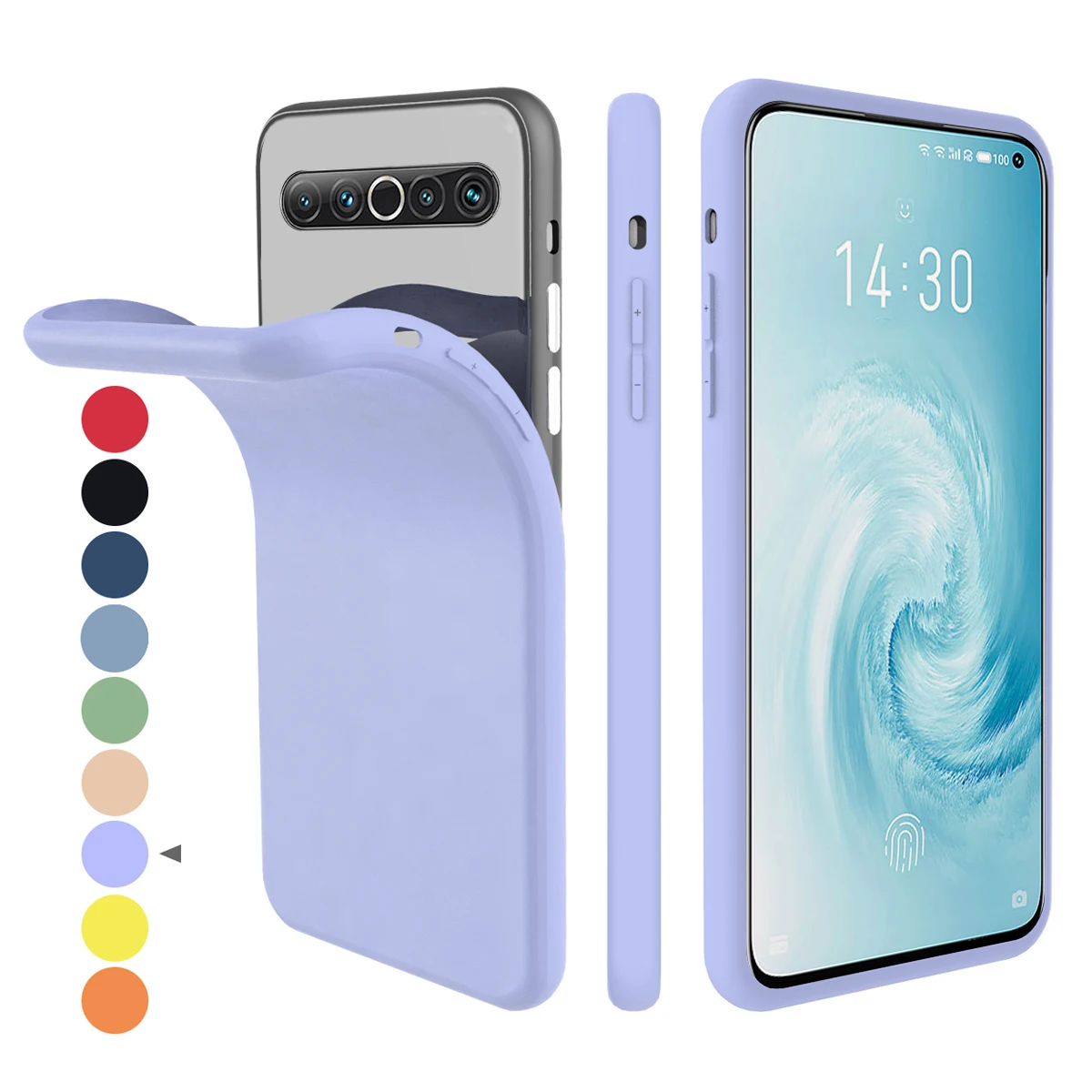 Чехол для Meizu 17 Pro тонкий мягкий силиконовый цветной встроенный Бархатный из ТПУ с