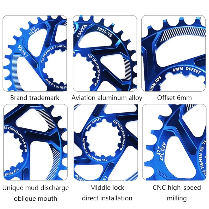 Звезда для горного велосипеда GXP кривошипная звезда из алюминиевого сплава 30T 32T