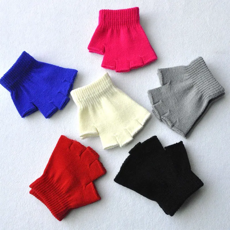 1 пара однотонные перчатки без пальцев для мужчин и женщин|Мужские перчатки| |