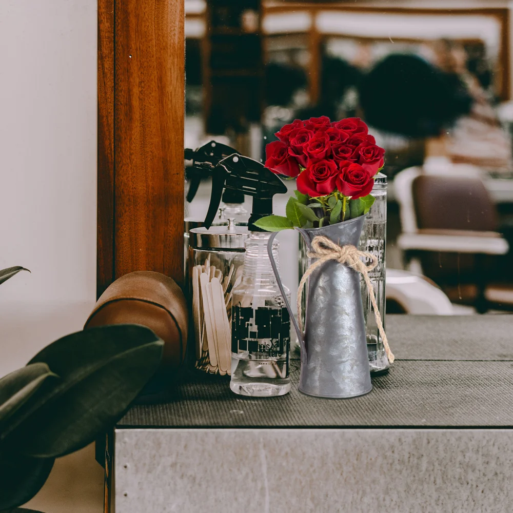 

3pcs Flower Bucket Retro Iron Bucket Flower Pot Vase Decoration Ornaments Rural Style Pot Bucket for Home Garden (Random