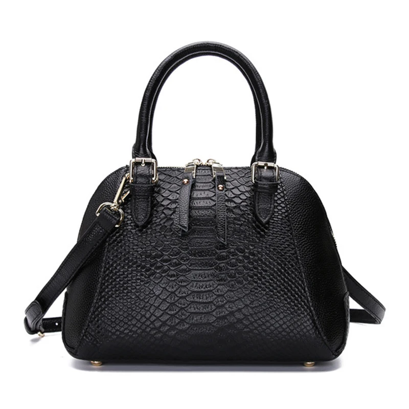 Женская сумка из натуральной воловьей кожи с узором в виде змеи | Багаж и сумки