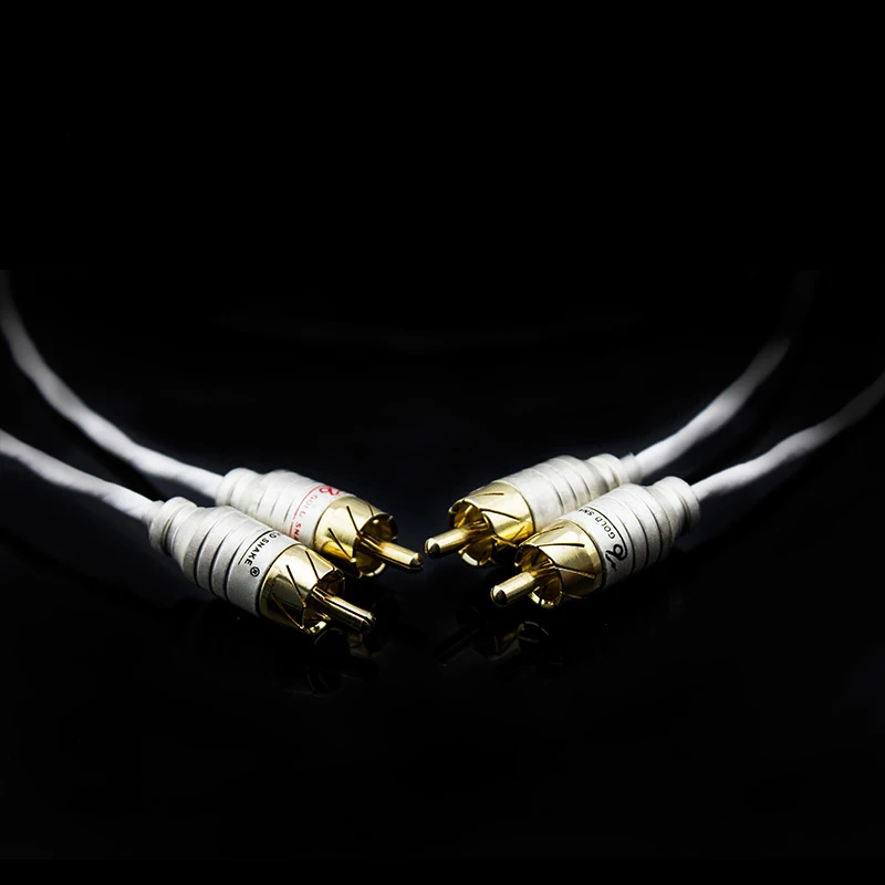 Hifi импортный посеребренный RCA кабель пара 6N OFC папа для подключения HiFi аудио