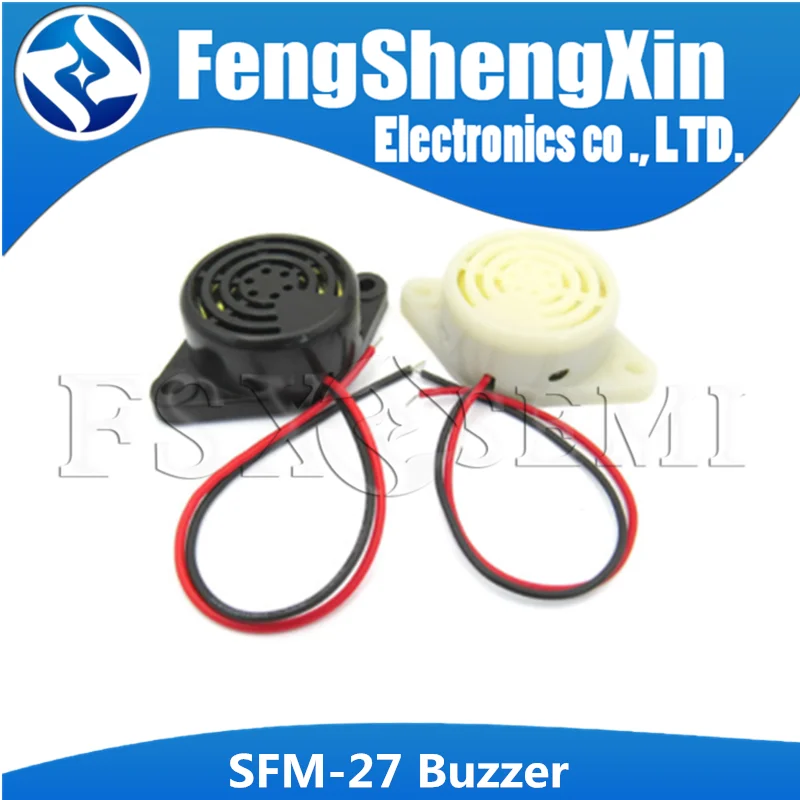 1 шт. SFM 27 постоянного тока 3 24V 90DB черно белые звуковой сигнал тревоги Электронный