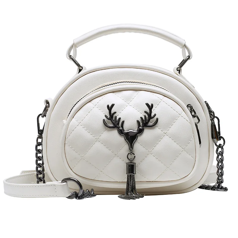 

Women's Bag PU Linge Small Xiangfeng Handbag Small Round Bag With A One-shoulder Sloping Bag Shoulder Bags Fashion