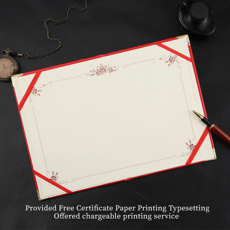 Пользовательский образовательный сертификат печать золотой Folio чистый