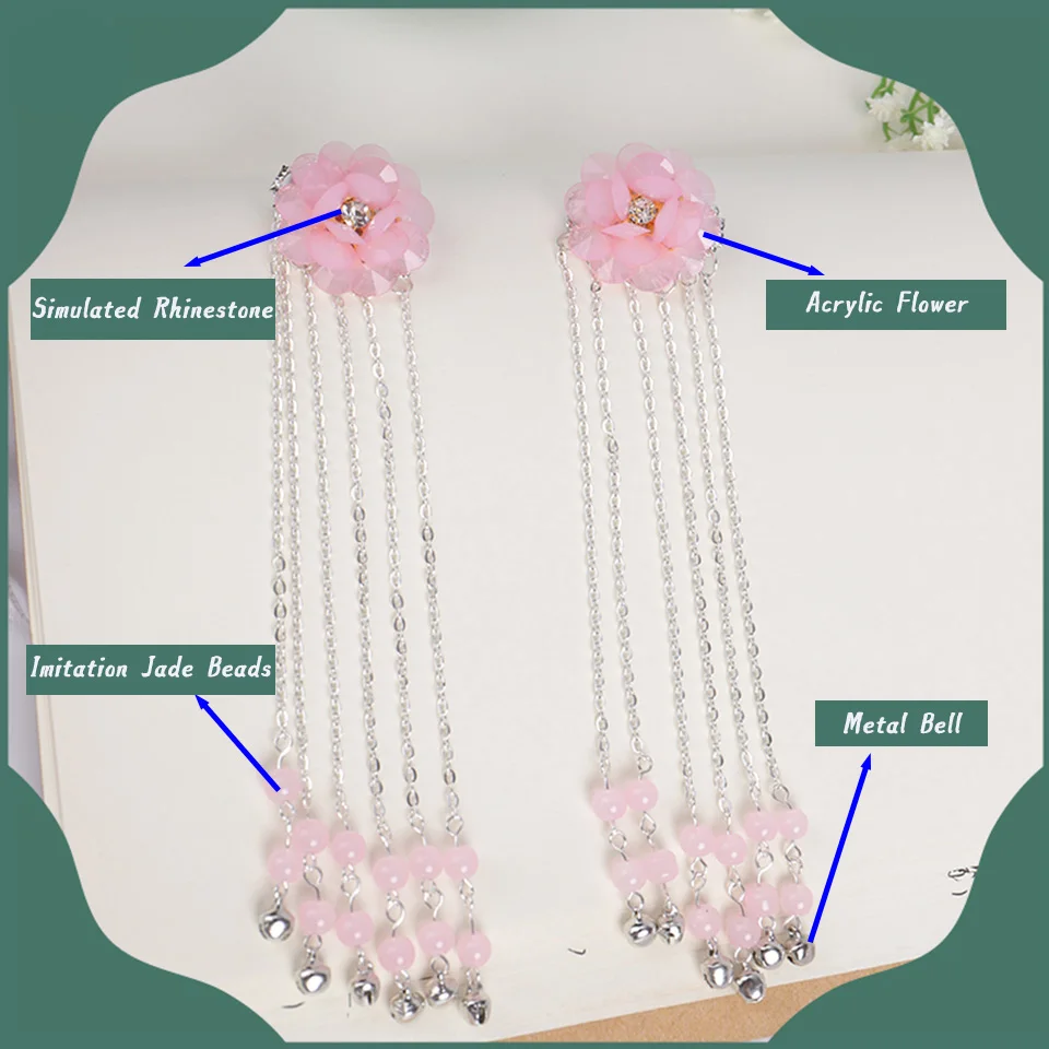 Винтажные заколки для волос с кисточками и цветами шпильки в старинном китайском