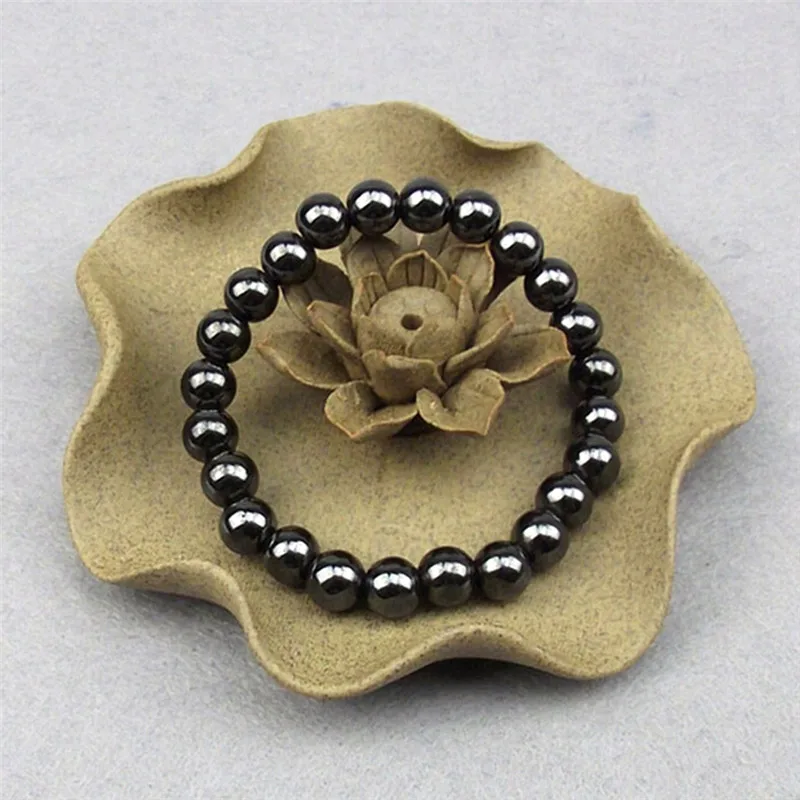 Унисекс 1 шт. потеря веса круглый черный камень роскошный продукт для похудения здоровье терапия Браслет забота о здоровье