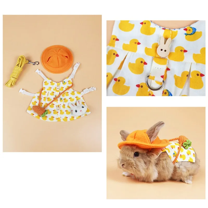 Жилетка с поводком и шлейкой в виде кролика | Дом сад