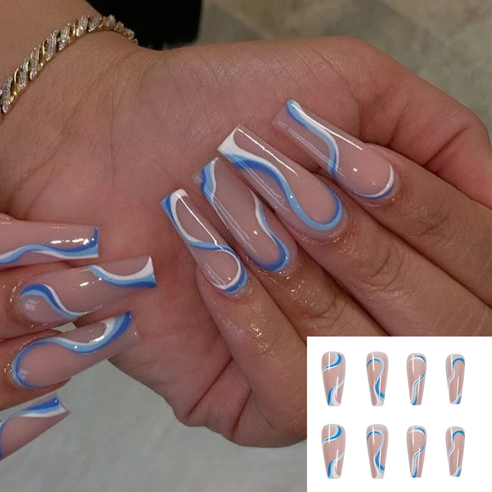 24 шт./коробка накладные ногти с полным покрытием | Красота и здоровье