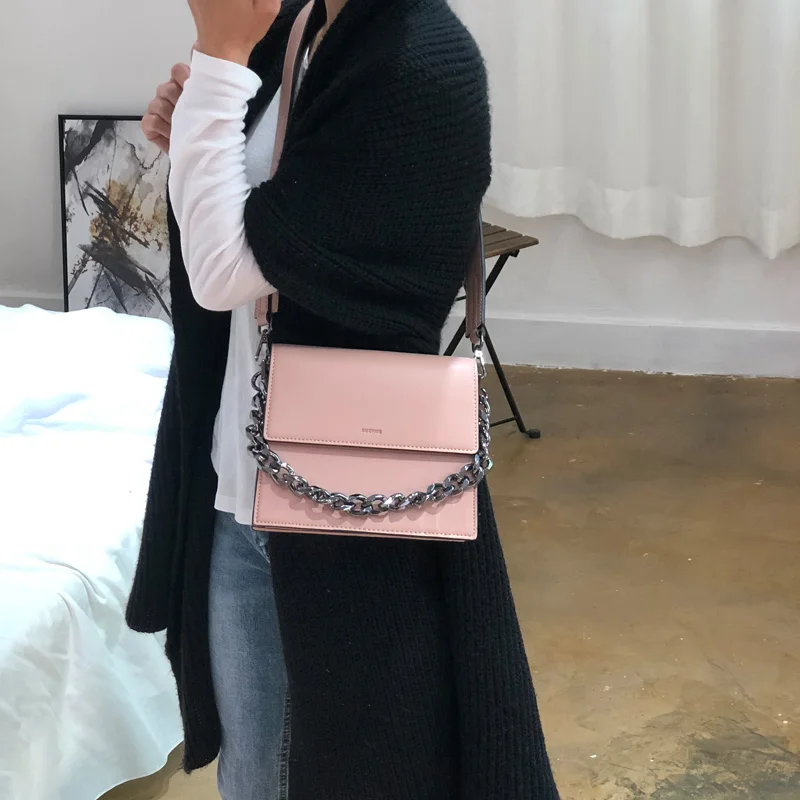 Новинка весна-лето 2019 кожаная цепочка ручной работы Модный на одно плечо