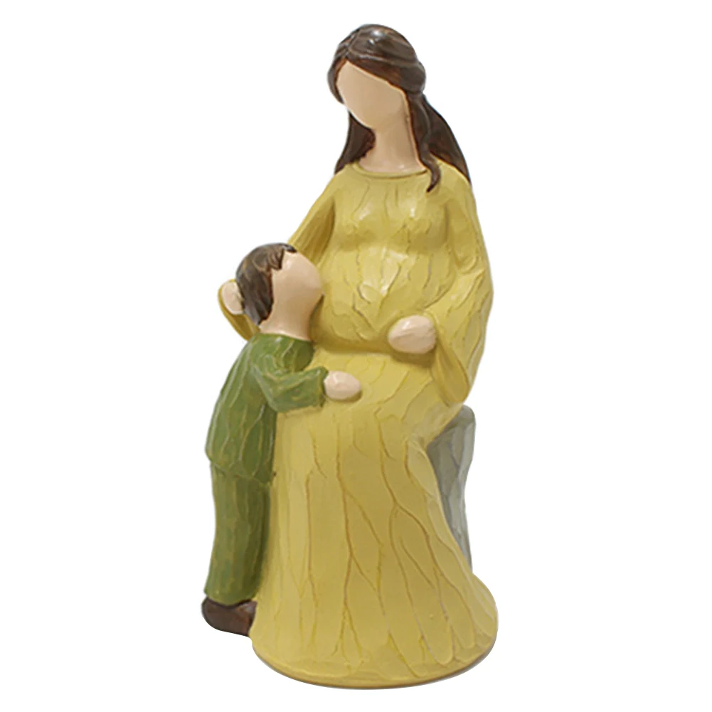 

Mother and Son Figurine Miniature Resin Ornaments Sculpted Family Resin Figure Figurine Decoration Home Crafts Furnishings