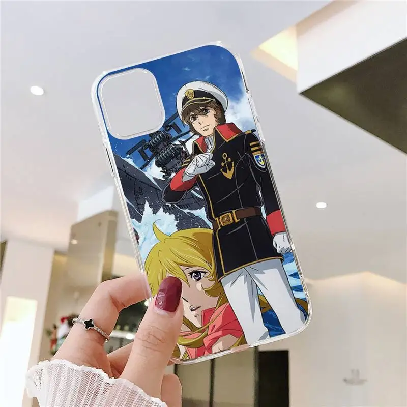 

japan anime Space Battleship Yamato Phone Case Transparent for iPhone 11 12 8 7 6 5 s mini pro X XS XR MAX Plus SE soft coque