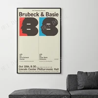 dave brubeck count basie mid century poster print milton glaser california minimalist scandinavian paul rand jazz new york