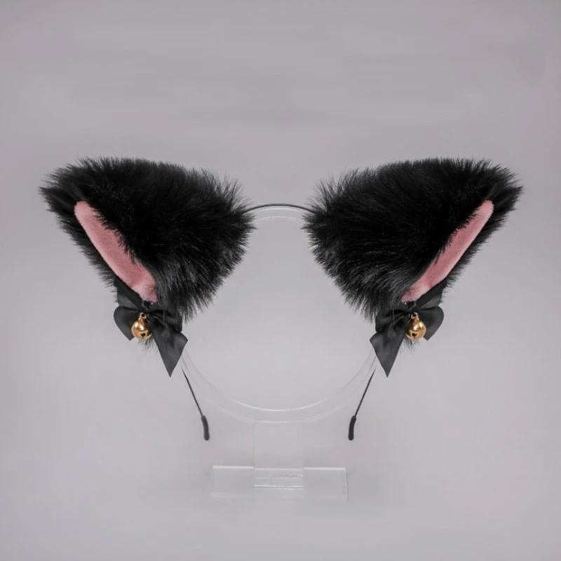 

18-color masquerade halloween cosplay cat ears party costume bow bell headband