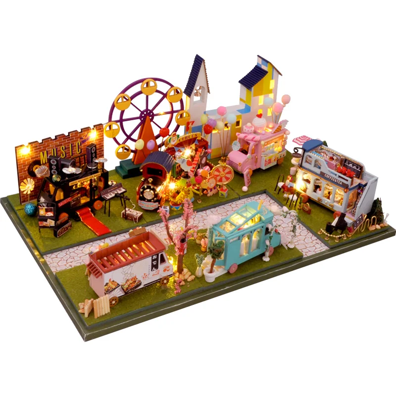 Миниатюрный Кукольный домик сделай сам кукольный цирковый цветок Канто