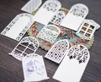 handmade lace paper castle window material background junk journal diary planner scrapbooking decorative diy craft paper
