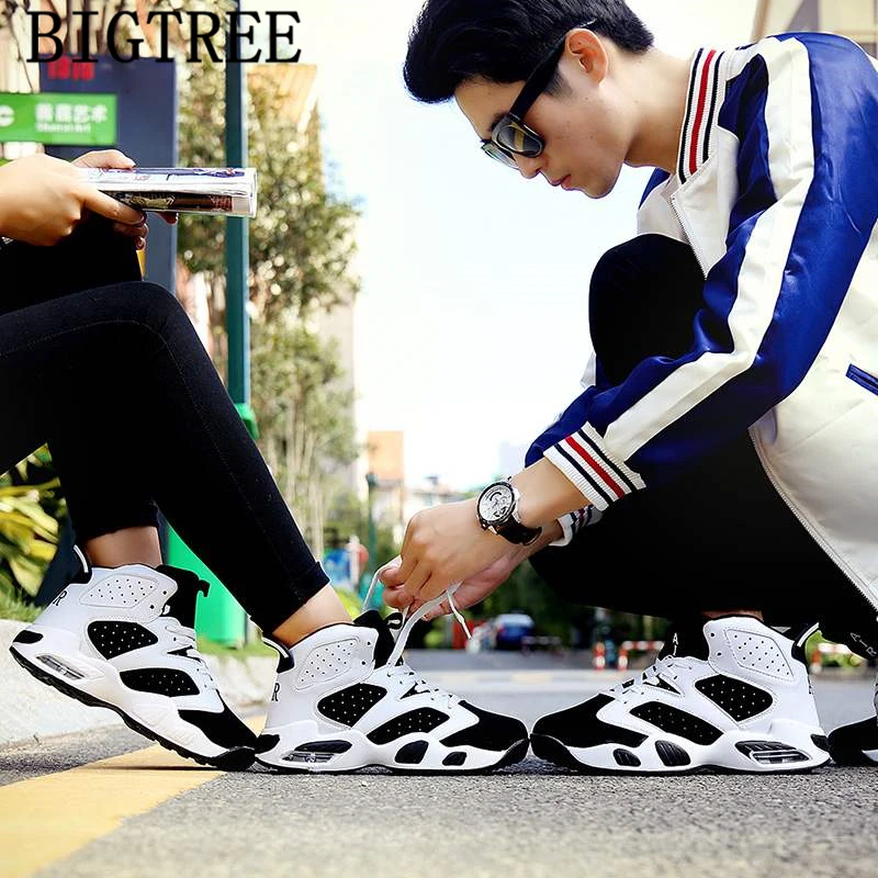 Повседневная обувь Мужские ботинки Зимняя Кожаные сникерсы черного цвета