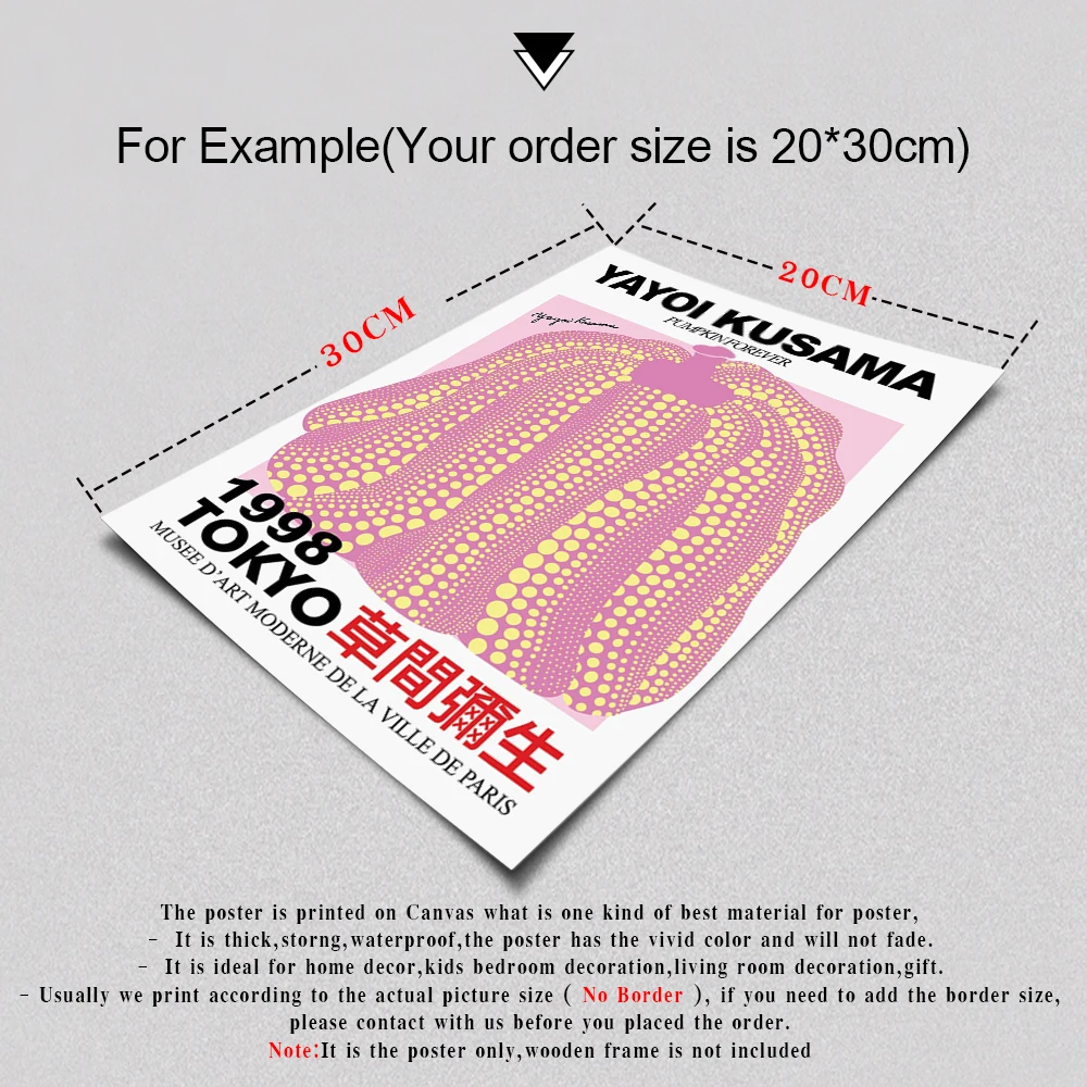 

Yayoi Kusama Modern Exhibition Posters and Prints Japanese Wall Art Pictures Museum Canvas Painting for Living Room Home Decor