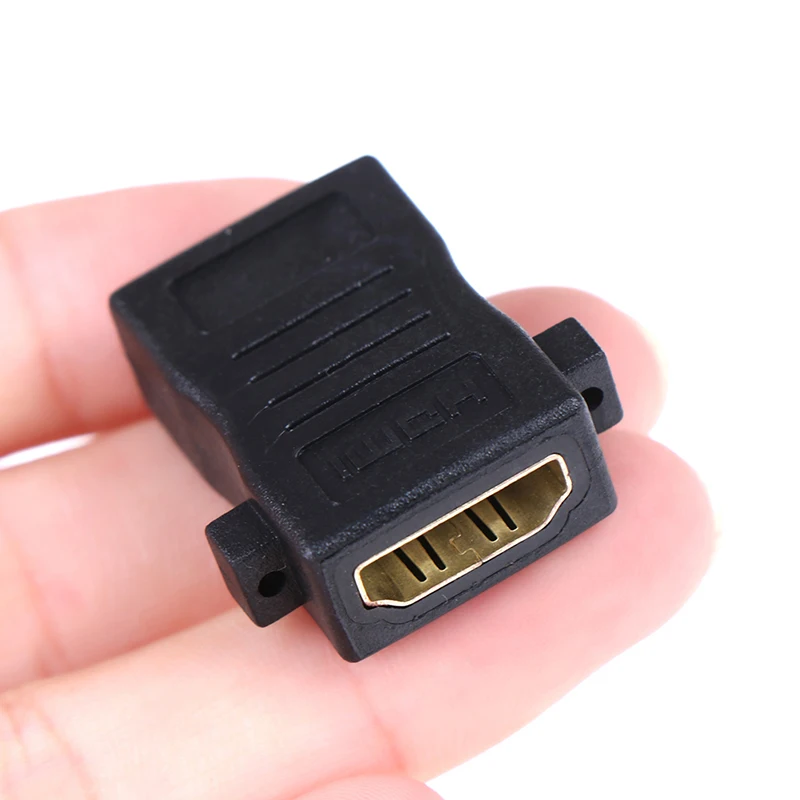 

1Ã—HDMI Female to Female Adapter HDMI Female to Female Panel Mount Extension Coupler Adapter Connector Tool Parts Wholesale New
